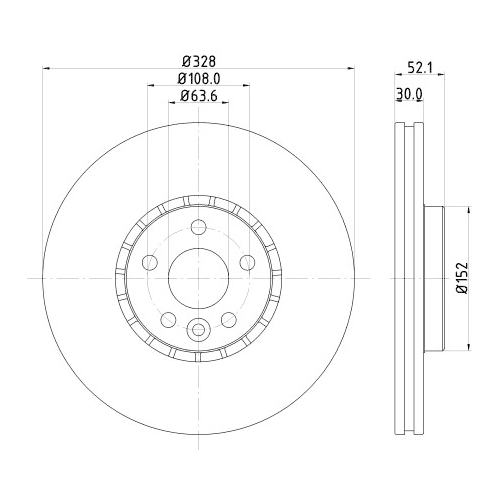 HELLA PAGID Bremsscheibe PRO High Carbon