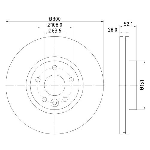 HELLA PAGID Bremsscheibe PRO High Carbon