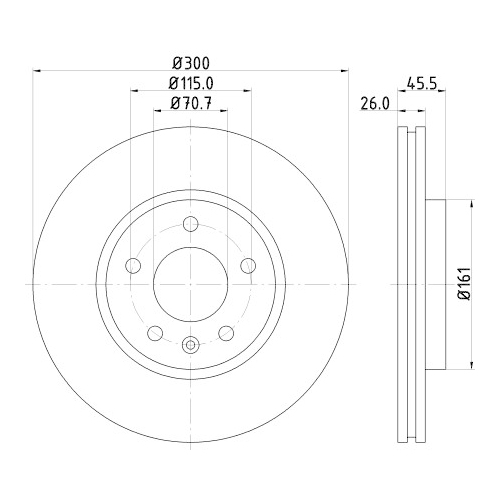 HELLA PAGID Bremsscheibe PRO High Carbon