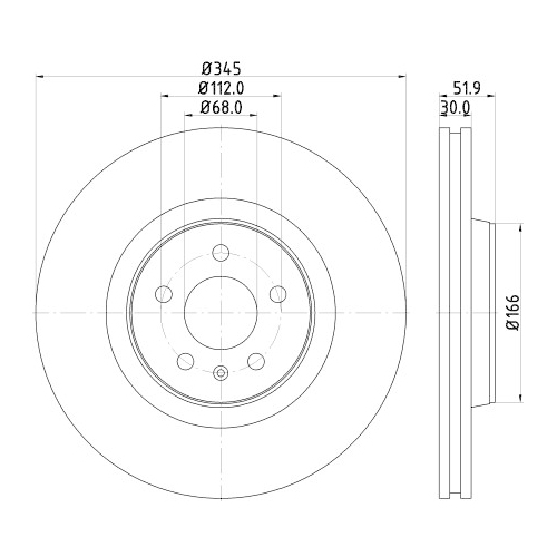 HELLA PAGID Bremsscheibe PRO High Carbon