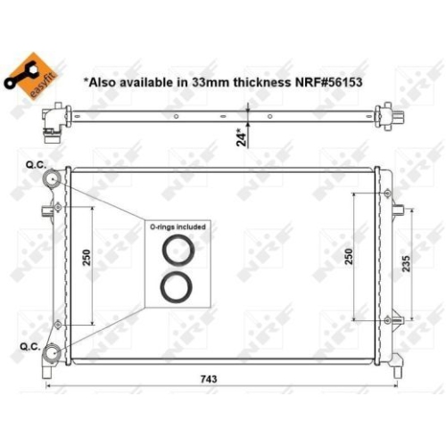 NRF Kühler, Motorkühlung EASY FIT