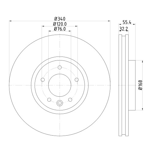 HELLA PAGID Bremsscheibe PRO High Carbon