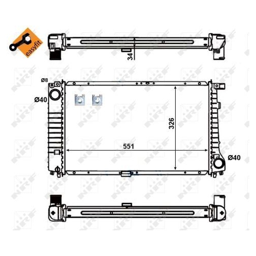 NRF Kühler, Motorkühlung EASY FIT