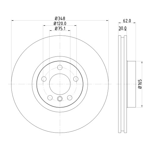 HELLA PAGID Bremsscheibe PRO High Carbon