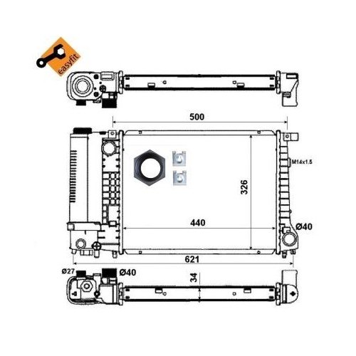 NRF Kühler, Motorkühlung EASY FIT