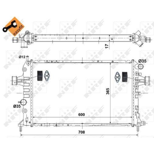 NRF Kühler, Motorkühlung EASY FIT