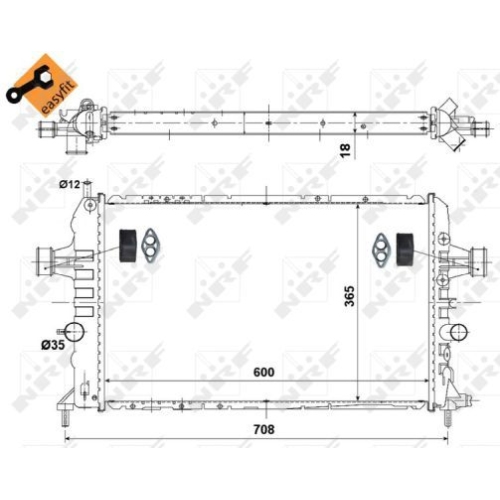 NRF Kühler, Motorkühlung EASY FIT