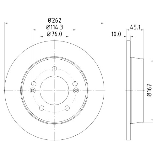 HELLA PAGID Bremsscheibe PRO High Carbon