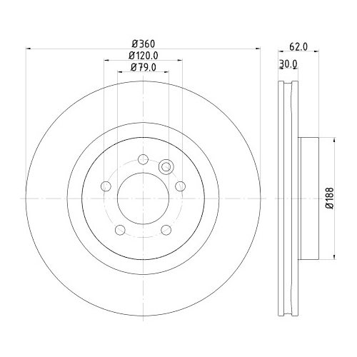 HELLA PAGID Bremsscheibe PRO High Carbon