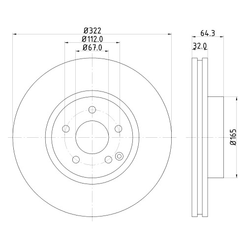 HELLA PAGID Bremsscheibe PRO High Carbon