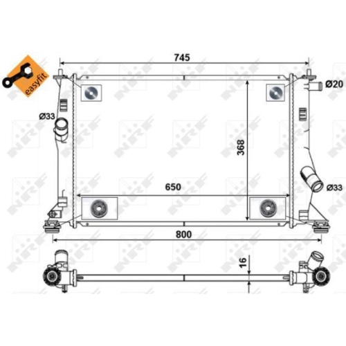 NRF Kühler, Motorkühlung EASY FIT