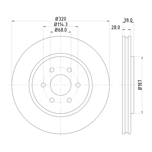 HELLA PAGID Bremsscheibe PRO High Carbon