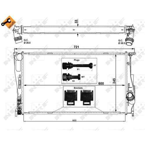 NRF Kühler, Motorkühlung EASY FIT