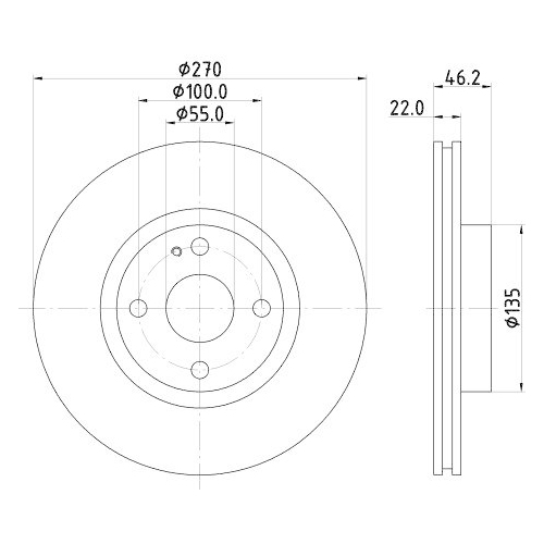 HELLA Bremsscheibe PRO