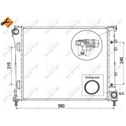 NRF Kühler, Motorkühlung EASY FIT