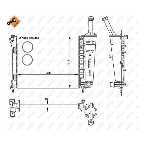 NRF Kühler, Motorkühlung EASY FIT