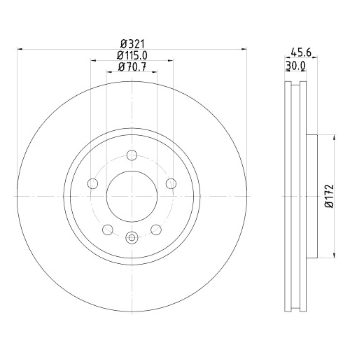 HELLA PAGID Bremsscheibe PRO High Carbon