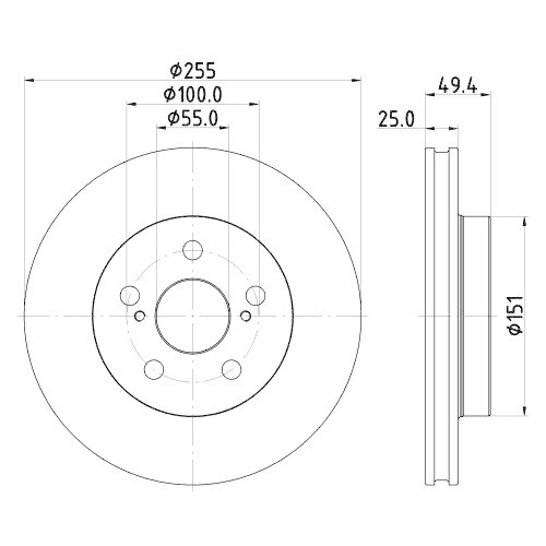 HELLA Bremsscheibe PRO