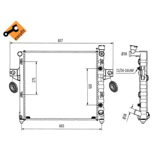 NRF Kühler, Motorkühlung EASY FIT