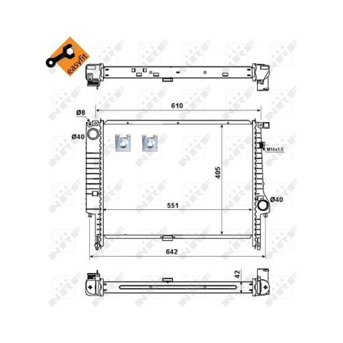 NRF Kühler, Motorkühlung EASY FIT