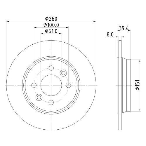 HELLA Bremsscheibe PRO