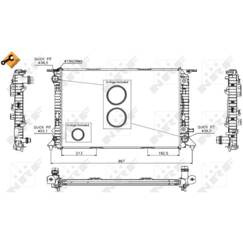 NRF Kühler, Motorkühlung EASY FIT