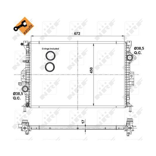 NRF Kühler, Motorkühlung EASY FIT