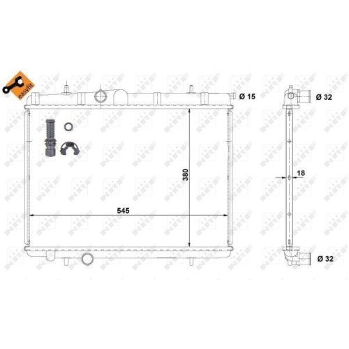 NRF Kühler, Motorkühlung EASY FIT