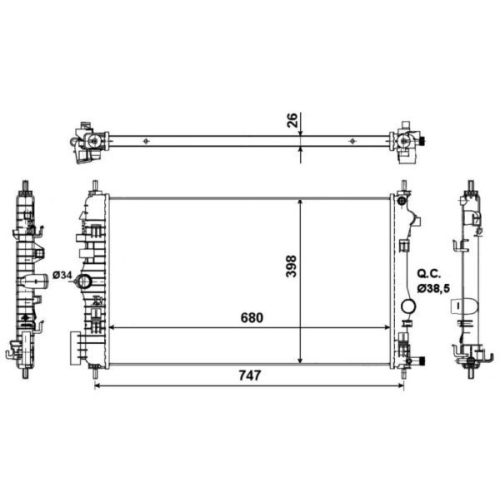 NRF Kühler, Motorkühlung EASY FIT