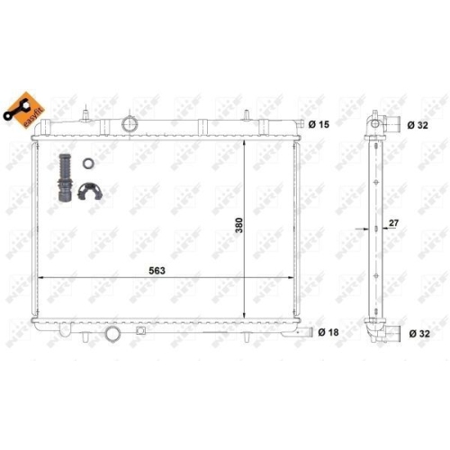 NRF Kühler, Motorkühlung EASY FIT