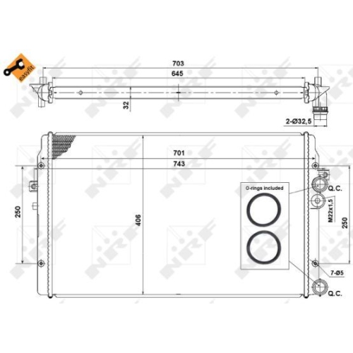 NRF Kühler, Motorkühlung EASY FIT