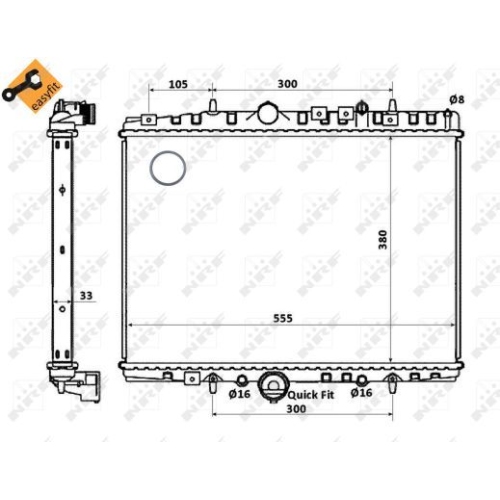 NRF Kühler, Motorkühlung EASY FIT