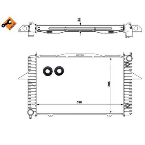 NRF Kühler, Motorkühlung EASY FIT