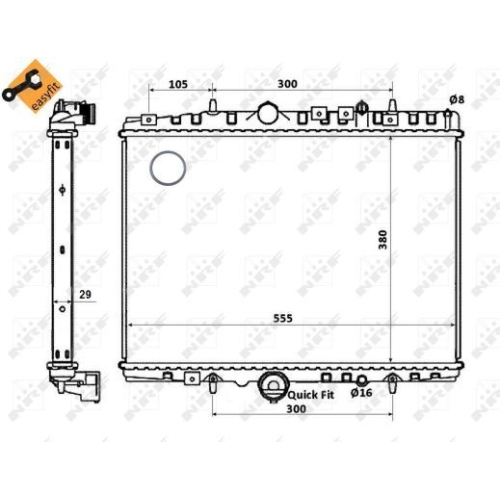 NRF Kühler, Motorkühlung EASY FIT