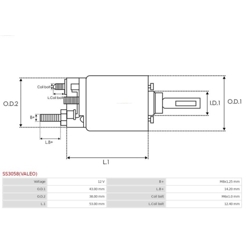 AS-PL Magnetschalter, Starter Brandneu Valeo