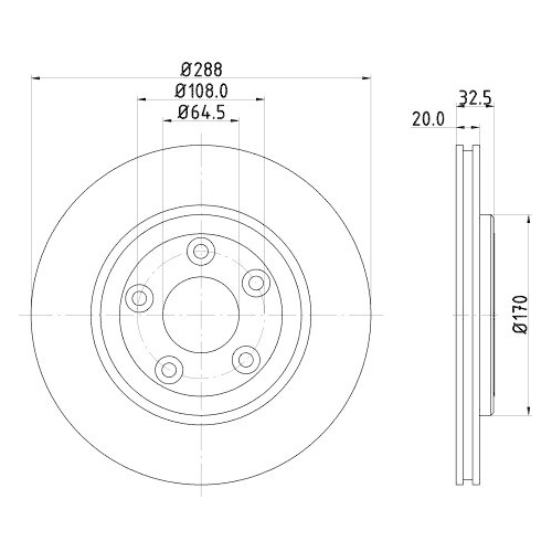 HELLA PAGID Bremsscheibe