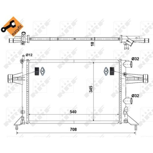 NRF Kühler, Motorkühlung EASY FIT