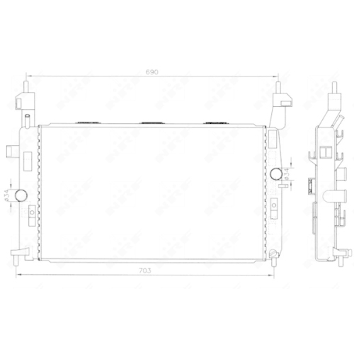 NRF Kühler, Motorkühlung EASY FIT