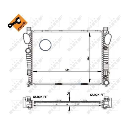 NRF Kühler, Motorkühlung EASY FIT