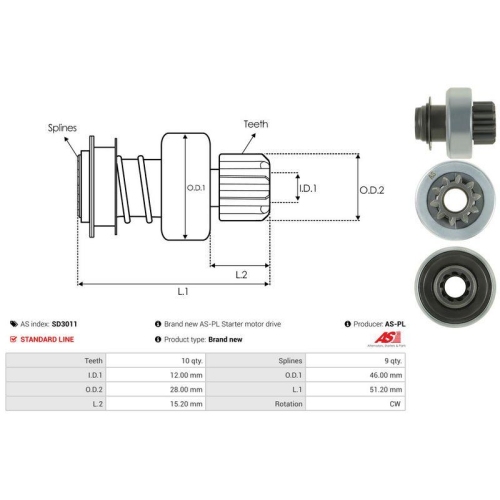 AS-PL Freilaufgetriebe, Starter AS