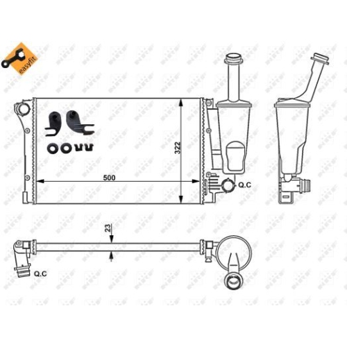 NRF Kühler, Motorkühlung EASY FIT