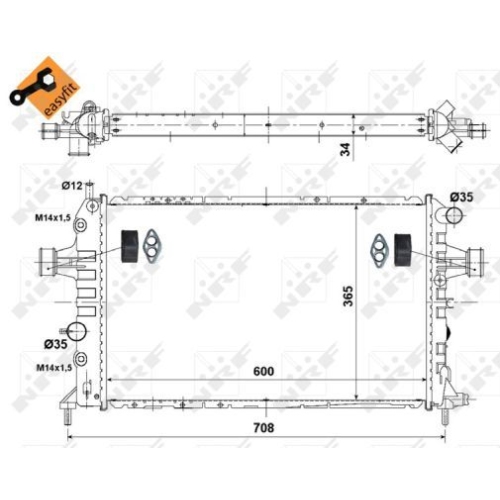 NRF Kühler, Motorkühlung EASY FIT