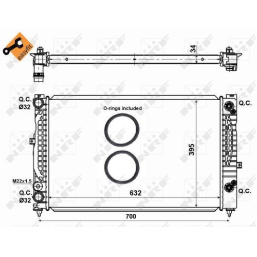 NRF Kühler, Motorkühlung EASY FIT