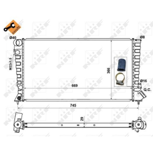 NRF Kühler, Motorkühlung EASY FIT