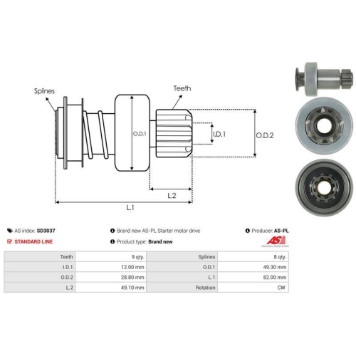 AS-PL Freilaufgetriebe, Starter AS