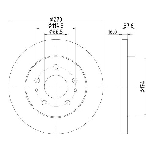 HELLA PAGID Bremsscheibe