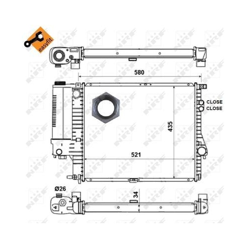 NRF Kühler, Motorkühlung EASY FIT