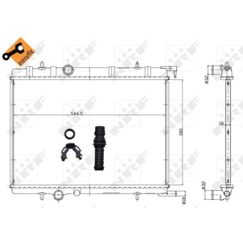 NRF Kühler, Motorkühlung EASY FIT