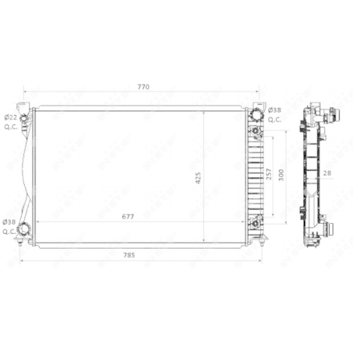 NRF Kühler, Motorkühlung EASY FIT