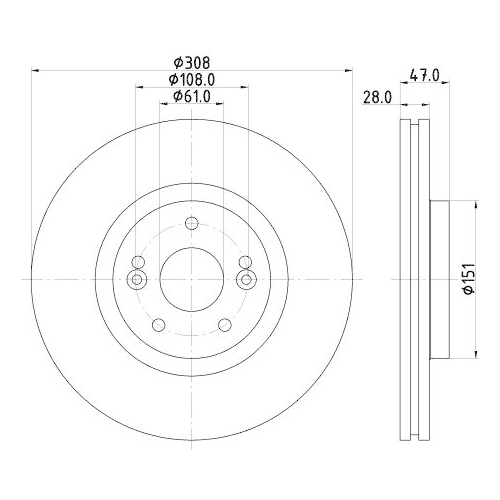HELLA PAGID Bremsscheibe